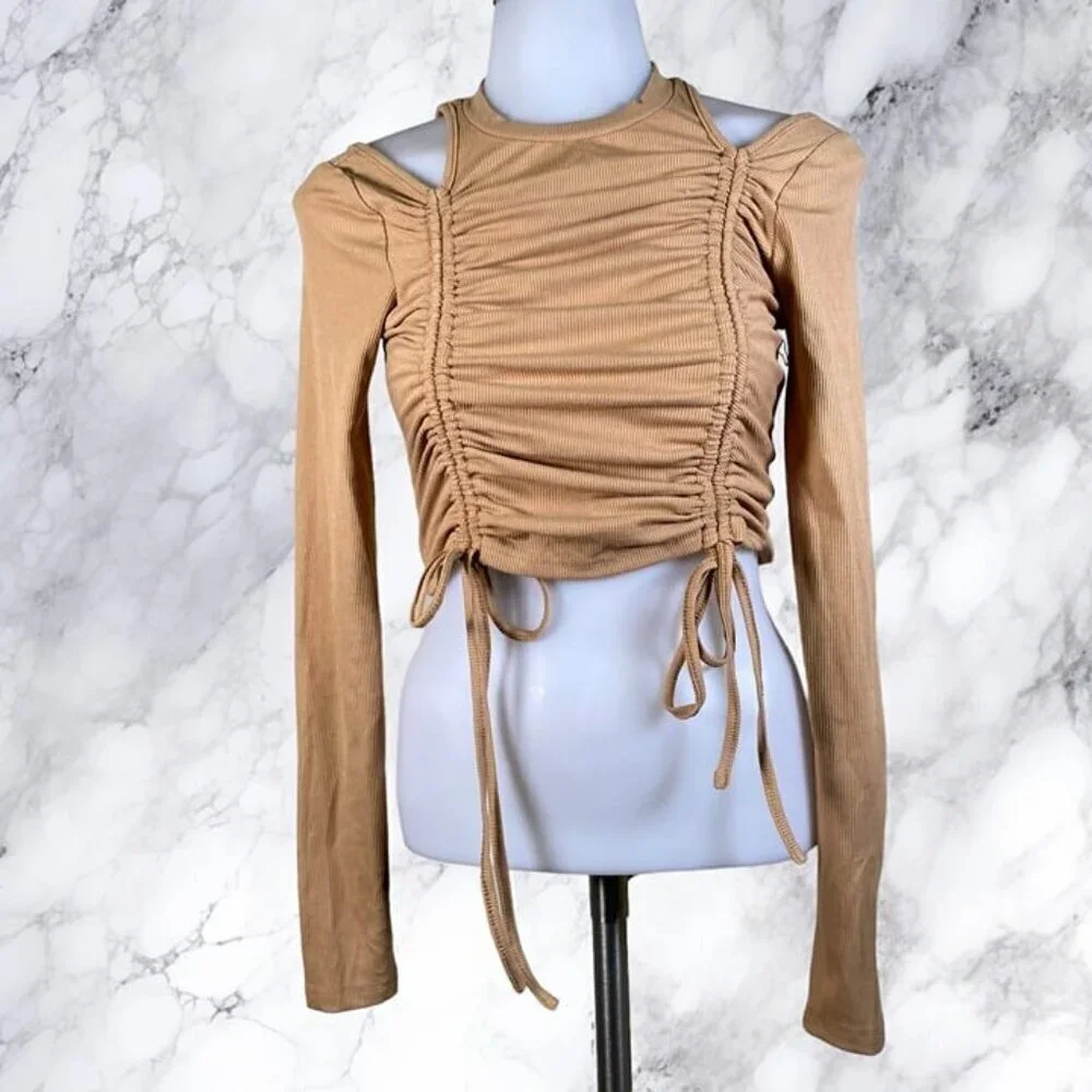 Superdown Andi Ruched Top - Tan